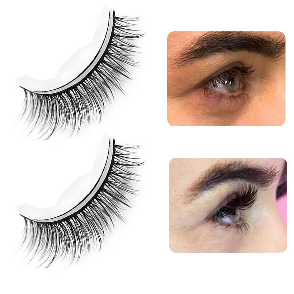 Self Adhesive False Eyelashes 3D False Eyelashes Waterproof Reusable Eyelashes No Liner or Glue Required