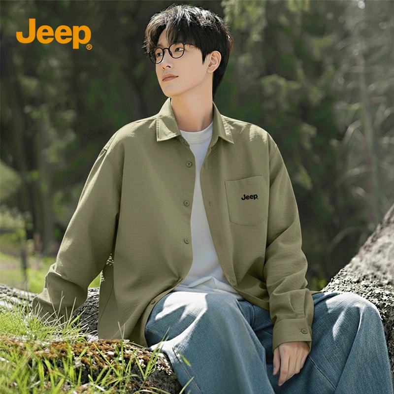 

Jeep Мужская охлаждающая рубашка с длинным рукавом из ледяного шелка M