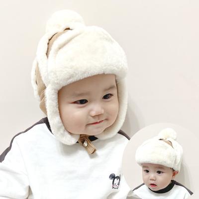 Children In Autumn And Winter Plus Plush Warm Hat New Fashion Autumn And Winter Plush Ear Cap Baby Lei Feng Hat