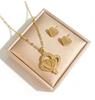 Heart Shape Mama Pendant Inlaid Zircon Titanium Steel Clavicle Necklace For Mother