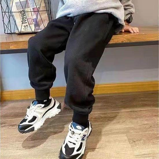 

Мальчиковые брюки Свободные повседневные Мальчиковые спортивные брюки Осень и зима Плюс флис Детские брюки 120