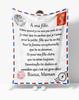 A mia Figlia Lettere Francesi Coperta in Flanella a Mia Figlia Figlio Regalo Coperta Calda per Letto Divano Divano Regalo di Compleanno Decorazione Casa