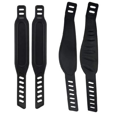 1 Pair Rubber Pedal Straps for Exercise Bike Stationary Cycle Home or Gym, Black