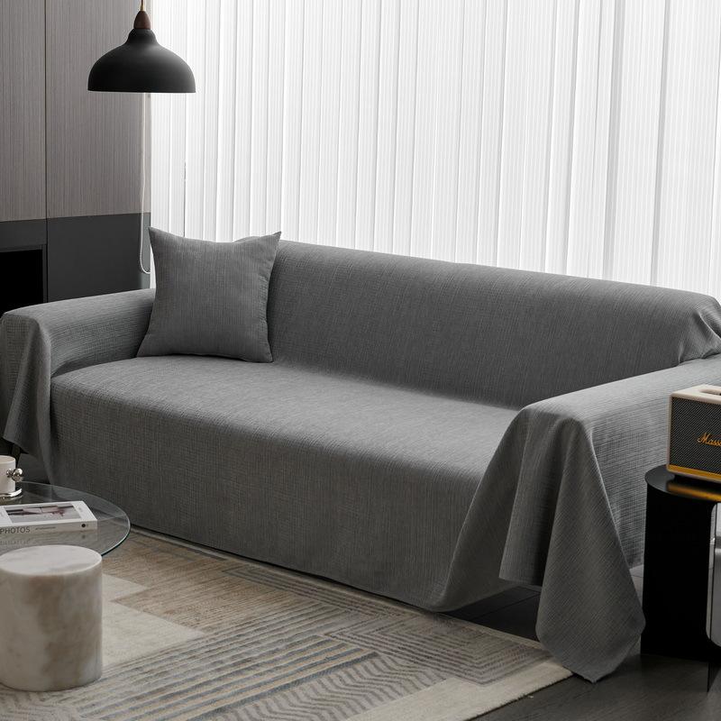 

Однотонная ткань для чехла на диван из синели на все сезоны, утолщенное нескользящее полотенце для дивана, простота, ткань с полной оберткой, диванное полотенце 90x90cm 1pcs