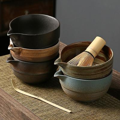 Ceramic Japanese Matcha Bowl Smooth Large Capacity Tea Ceremony Tool High Temperature Resistant Green Tea Maker Cup