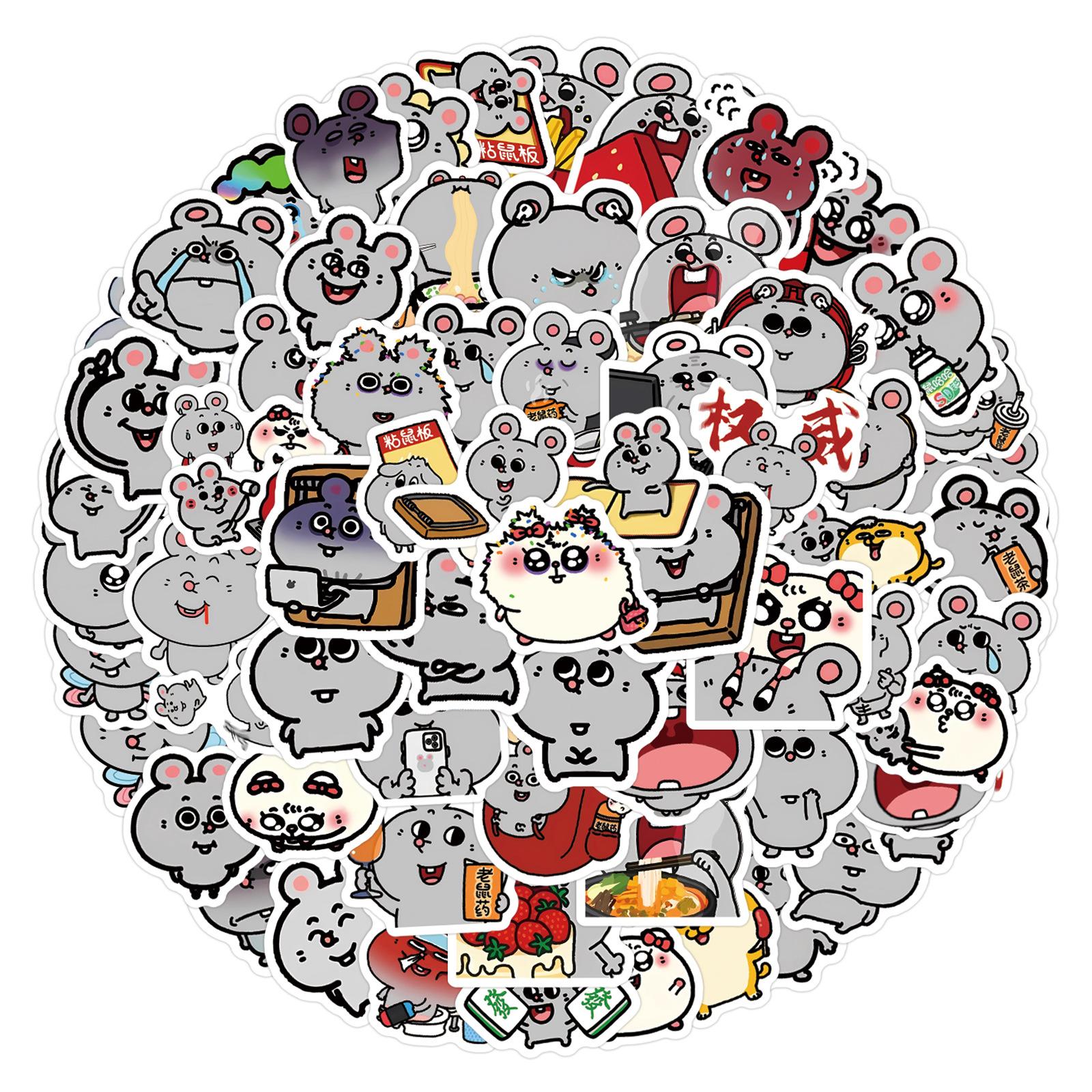 

105 New Rat and Meiji Graffiti Stickers Decorate Refrigerator Skateboard DIY Personalized Stickers