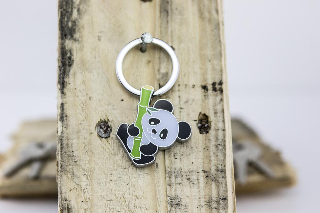 TROIKA GERMANY Panda Keychain BAMBOO PANDA Key Ring KR10-03CH Accessory Charm