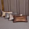 Cooling Buckwheat Pillow Adults Students Breathable Ice Silk Bamboo Cover Single Bed