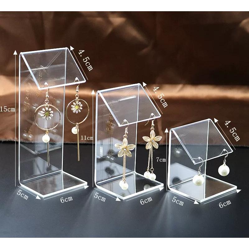 1pcs Transparent Acrylic Earring Display Stand Ear Studs and Earrings Display Rack Ear Accessory Storage Rack Multi-purpose Accessories Shooting Props