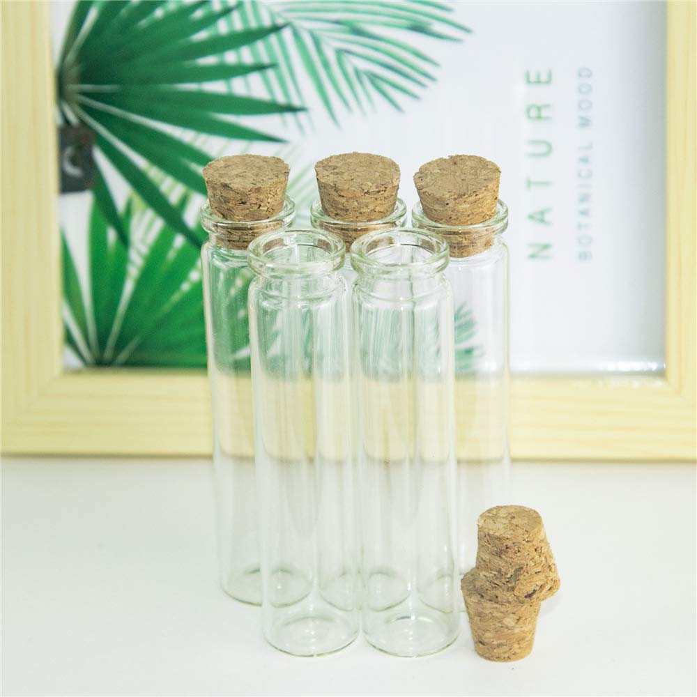 18 X 80 Small Mouth Glass Jar with Cork Capacity Holiday Cute Small Glass Jar Stopper, 13ml, Gift, Decoration,