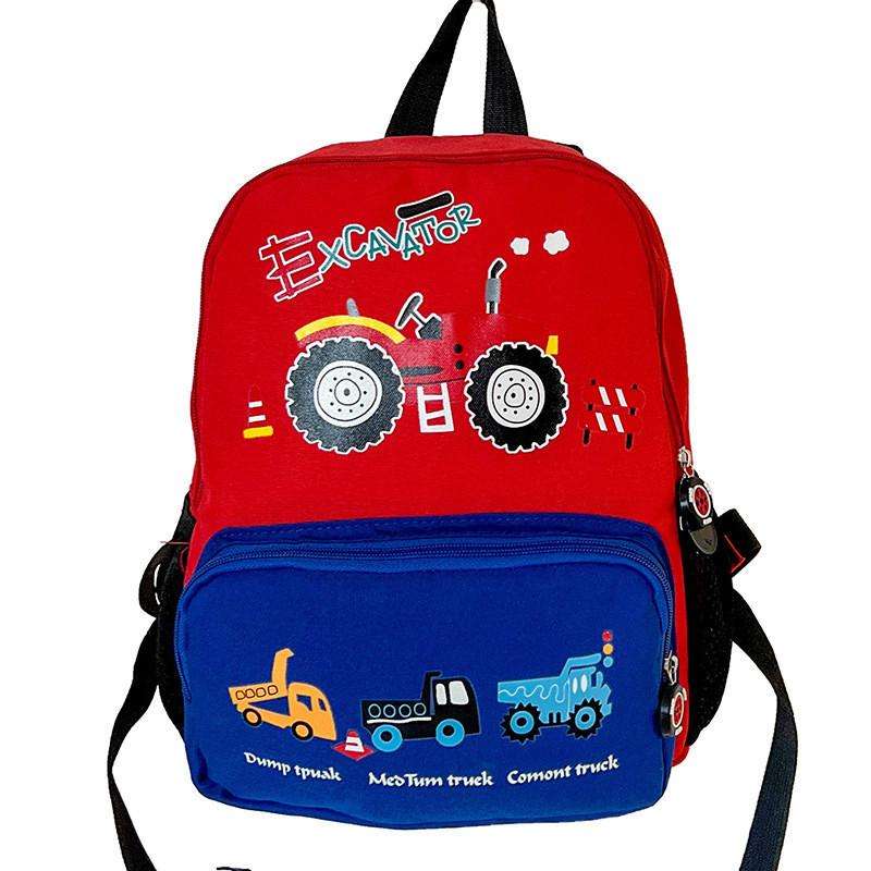 Adorable Cartoon Car Backpack For Boys And Girls Lightweight Oxford Cloth Design For Kindergarten