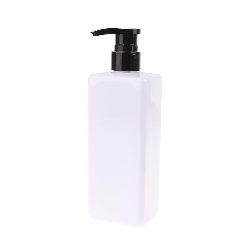 500ml Square PET Plastic Pump Bottles, Refillable and Durable – for Body Lotion, Shower Gel, Shampoo, and Liquid Soap