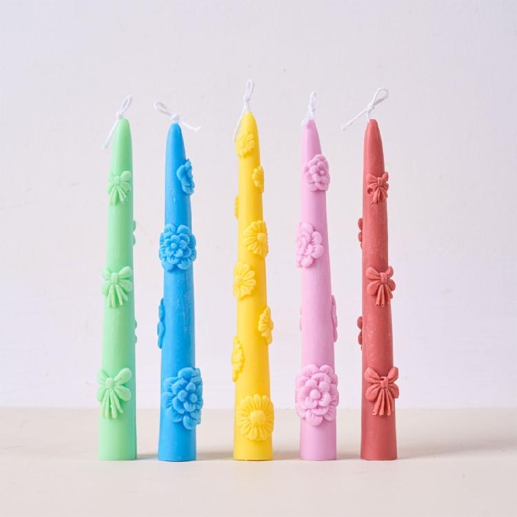 Flower Candle Mould Handmade Bows Silicone Molds Soap Molds Ornament Molds Castings Molds Long Rod Molds Craft Supplies