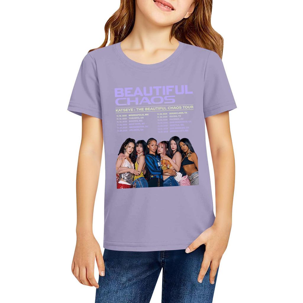 Modne ubrania robocze z krótkim rękawem i okrągłym dekoltem, bluzki z nadrukiem dla DZIECKA, letnie topy