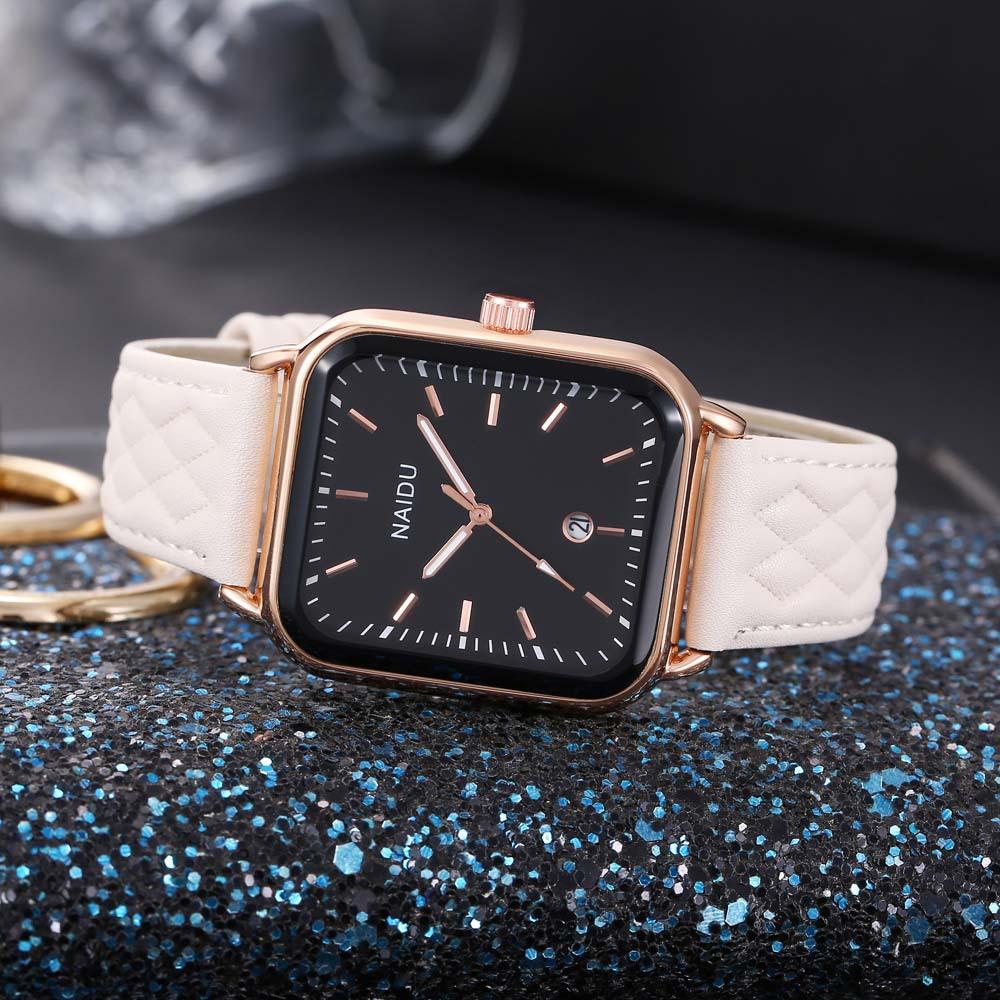 

Brand Women Fashion Quartz Watch Sports Diamond Plaid Leather Belt Small Square dial Couple Wristwatch Men s Clock Watches Gift