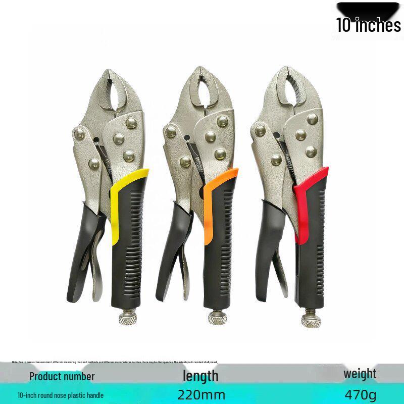 Industrial Grade Multifunctional High Leverage Round Nose Pressure Clamping Pliers for Labor-Saving Work.