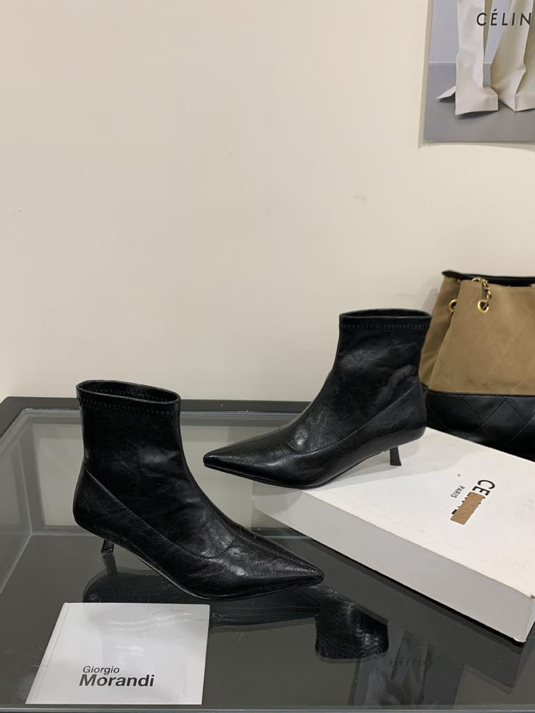 French Pointed Sleeve Thin Boots Temperament Thin Heel Fashion Boots 2025 Autumn and Winter New Women's Short Boots