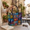  Bohemian Patchwork Tote Bag Large Capacity Casual Daily Shoulder Purse for Women Outdoor Shopping Travel Handbag