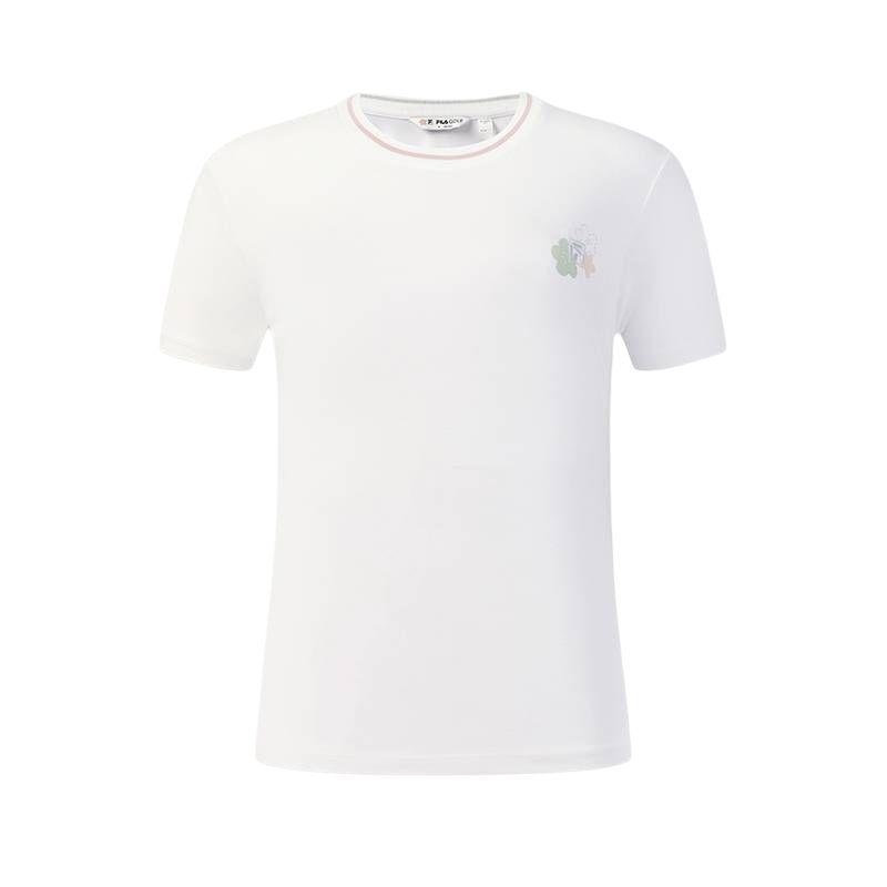

FILA Golf Series Round Neck Pullover Knit Short Sleeve Golf Shirt Women tops A11W625146F-WT L