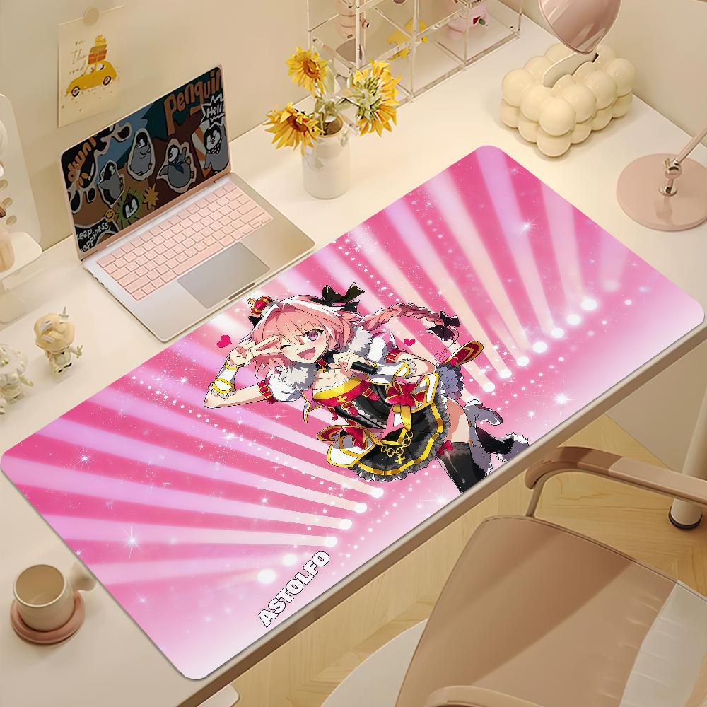 Anime Sport Gaming Fate Astolfo Mauspads Groß Rutschfest Verriegelte Kante Desktop Computer Schreibtischmatte Tastatur Mauspads Büro Spiel Student