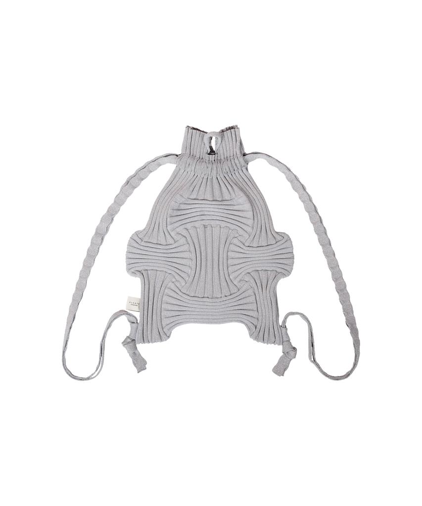 Pleatsmama New Bow Backpack Glitter Silver