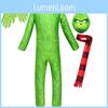 Opvallend Grinch cosplaykostuum voor kinderen, perfect voor Halloweenfeestjes!