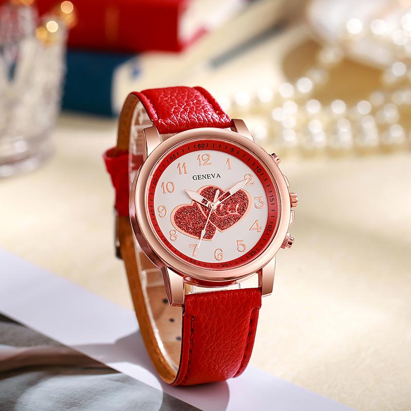 Fashion Heart Dial Women Watches Casual Design Women's Quartz Wristwatches Best Gifts Clock for Female