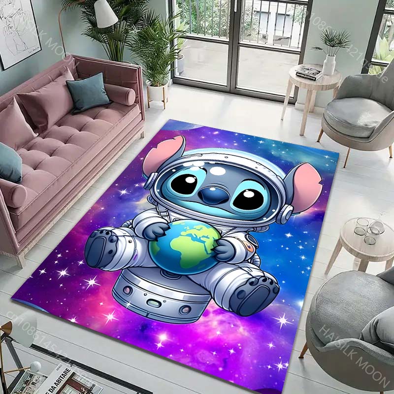 Potdemiel 3D Stitch Cartoon Rug Carpet for Living Room Children Bedroom Mat Sofa Doormat Floor Rug Home Decor Mat Fast Shipping