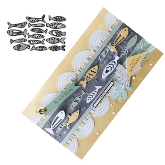 Ryba Metalowe Wykrojniki DIY Scrapbook Tłoczenie Papier Karty Robienie Dekoracja Szablon