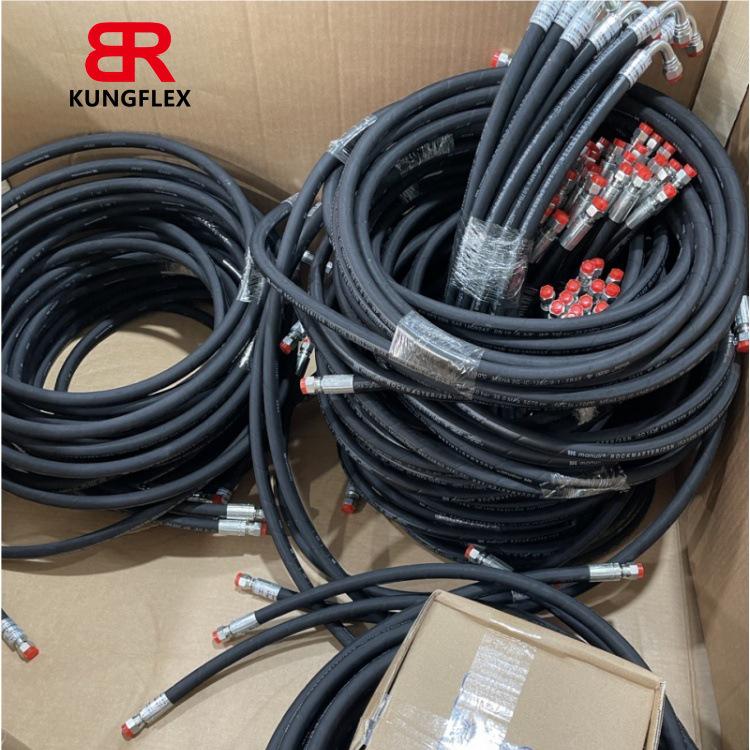 Tubo Flessibile Idraulico in Gomma KUNGFLEX con Treccia in Fibra e Rinforzo in Filo d'Acciaio