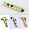 Bidet Sprayer Brushed Gold Bathroom Clean Toilet 2 Functions Water Flow Brass Body Stainless Steel/PVC Hose