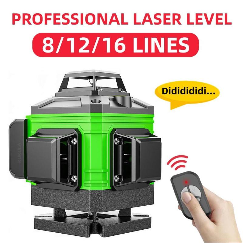 8/12/16 Lines Indoor/Outdoor Professional Green Lines Laser Level High-precision Automatic Self-Leveling Measuring Tools