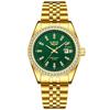 LIGE Men's Elegant Quartz Watch with Large Diamond-Inlaid Dial