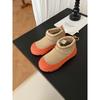 Womens Winter Snow Boots Low-Cut Thick Sole Waterproof Warm Faux Fur Lined Cowhide Outdoor Casual