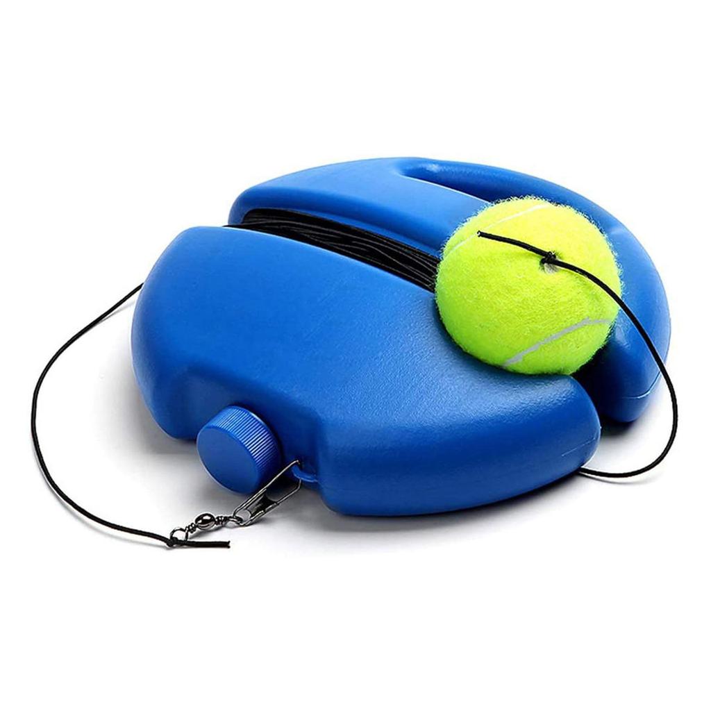 Tennis Trainer Rebound Ball for Beginner Indoor/Outdoor, Training Equipment with Elastic String Weighted Base, Portable Tennis Trainer for Kids Adults
