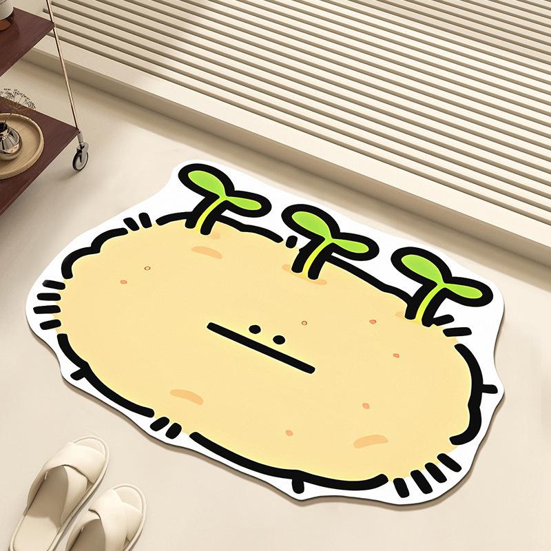Cartoon Bathroom Mat Anti Slip and Dirt Resistant Easy To Maintain