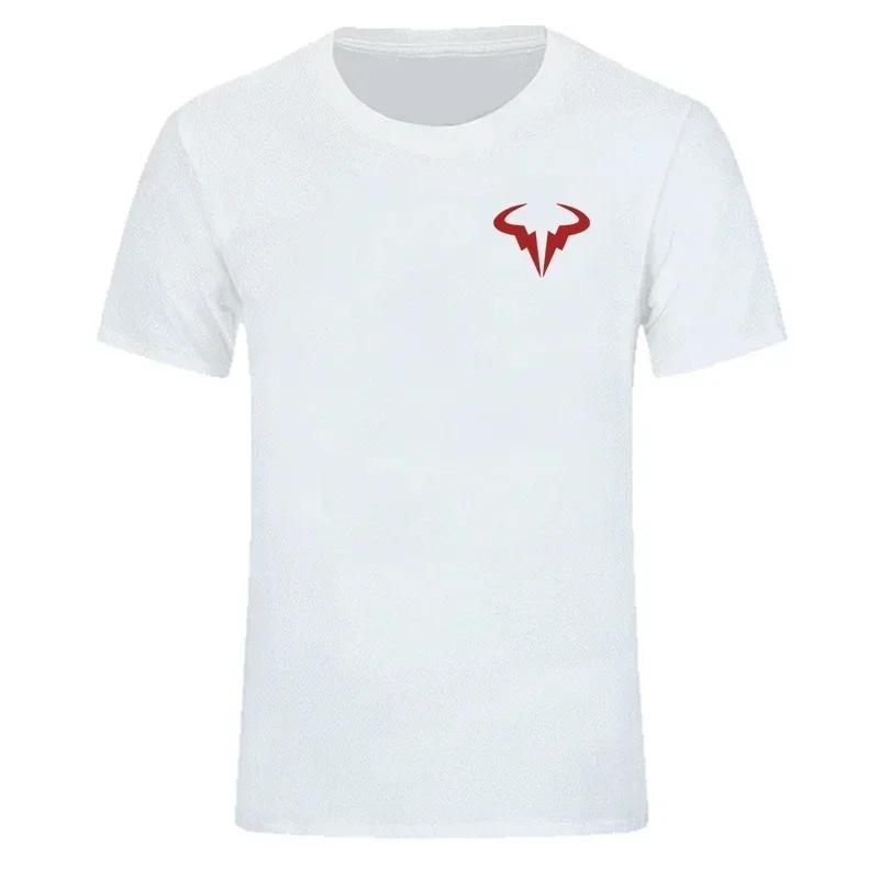 

Нова популярна футболка з принтом тенісиста Рафаеля Б. Надаля, чоловіча бавовняна футболка з коротким рукавом, високоякісний чоловічий топ з круглим вирізом XL