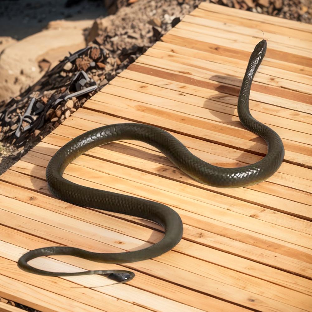 47.2 Inch Realistic Snake Prank Toy with String Clip Realistic Fake Snake Toy Soft Plastic Snake Figure Halloween Prank Props