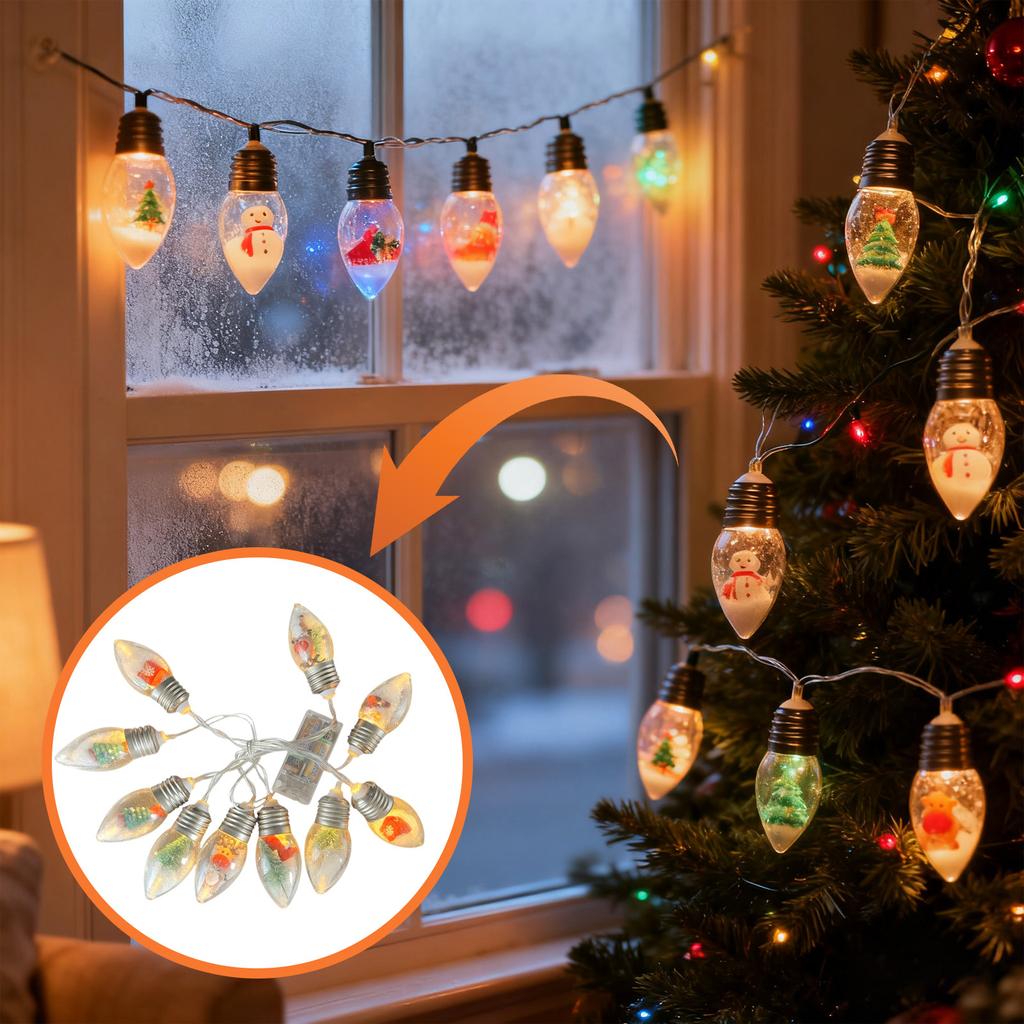 20pcs Snowman Light String Christmas Ball Light String Christmas Tree Decoration Indoor Home Garden Holiday Party Lighting