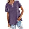 Spring Summer Style Jacket V-neck Short Sleeve Pocket Loose T-shirt Woman