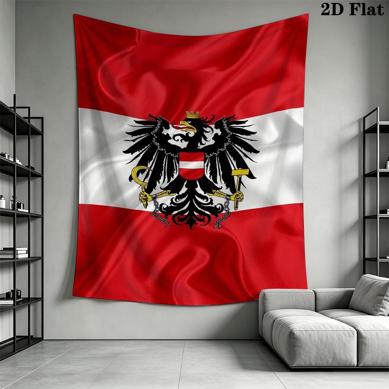 Republik Österreich Wandteppich Ästhetischer Wandbehang Bedruckter Stoffdecke Dekorative Wandteppiche für Schlafzimmer Wohnzimmer Heimdekoration