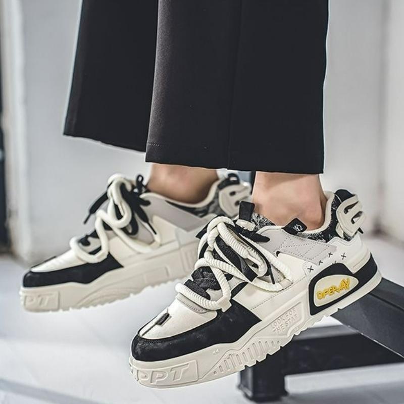 Designer Shoes for Men Fashion Men Sneakers Street Personality Gear Pattern Skateboard Shoes Casual Vulcanized  De Hombre