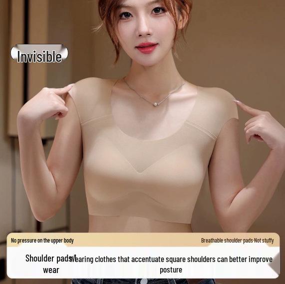 Women's Seamless Shoulder Pads & Chest Binder - Invisible Vest Bra for a Sleek Look