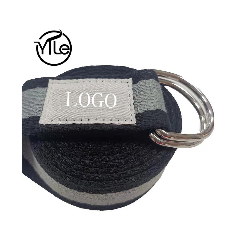 ECO Friendly Organic Natural Braided Carry Yoga Stretching Belt Strap with Custom logo Label