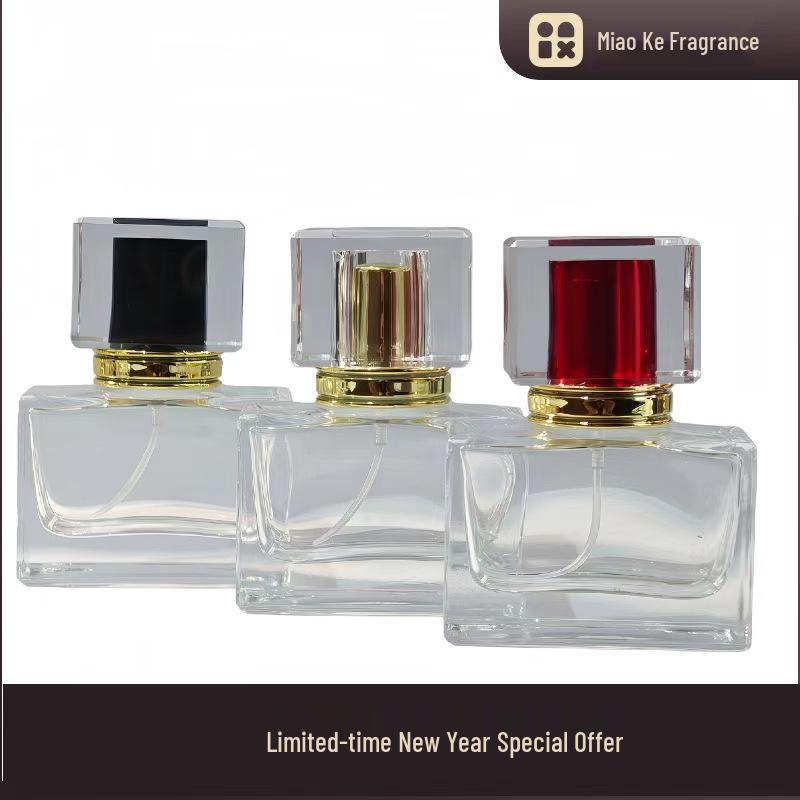 30ml Premium Refillable Glass Perfume Spray Bottle with Crystal Cap
