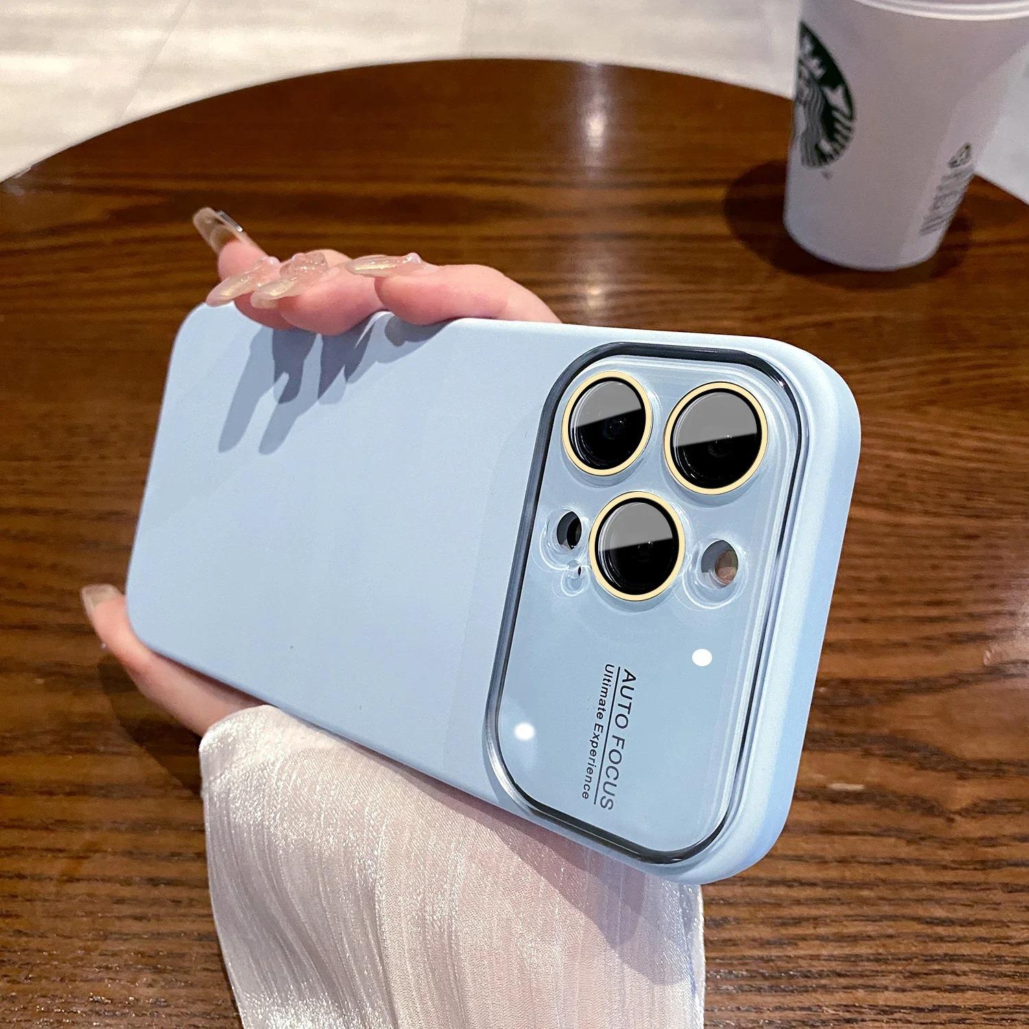 

Рідкий Силікон Скло Повний Захист Камери Чохол Для IPhone 17 Air 16 15 14 Plus 13 17 Pro Max Ударостійкий М який Чохол iPhone Air