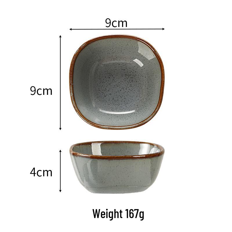 ZISIZ Japanese Kiln-Glazed Round Condiment Dishes