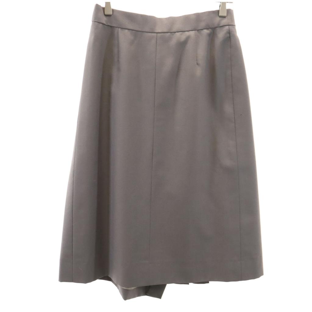 Hermes Made In France Mimole Length Wrap Skirt 42 Gray Women Used