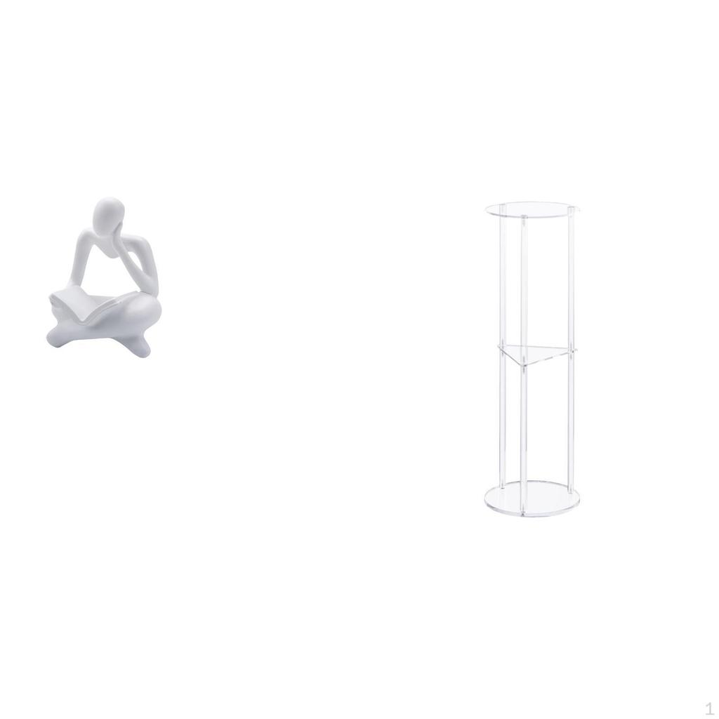 Acrylic Abstract Thinker Statue Tabletop Decoration for Living Room Shelf Office Bookshelf Small