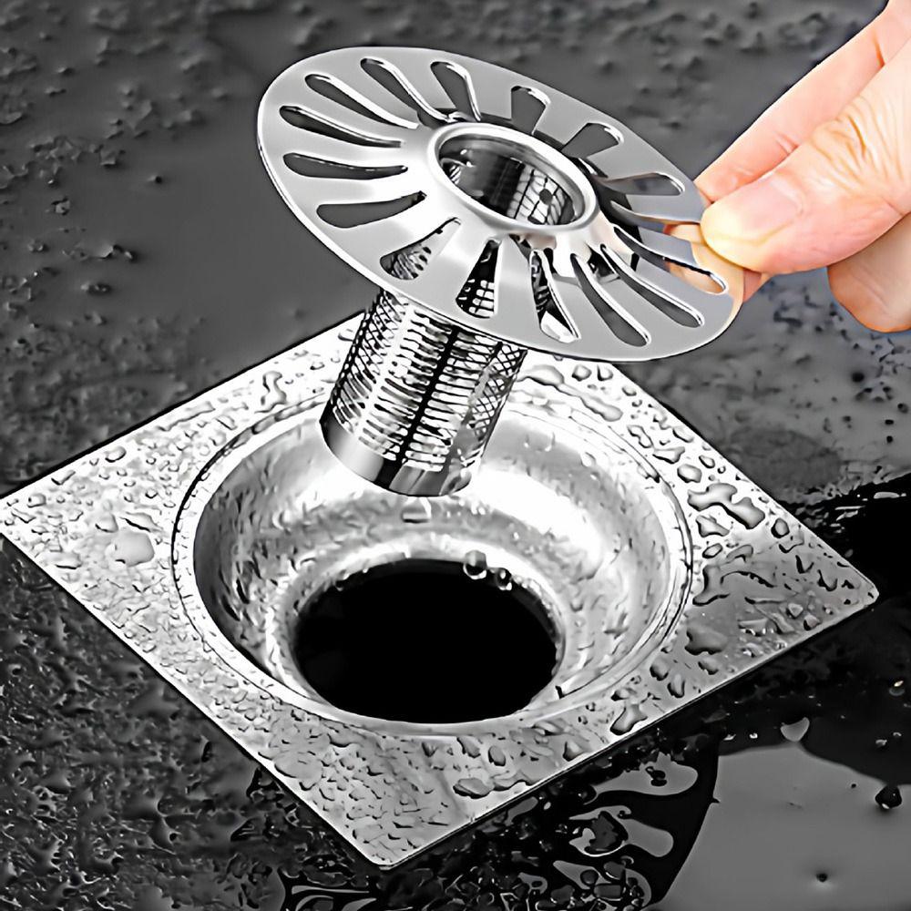 Self-draining Floor Drain Core Anti-Clog Hair Removal Filter Sink Strainer for Household Bathroom